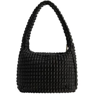 Jason Wu Fay Black Vegan Leather Large Bubble Hobo Shoulder Bag